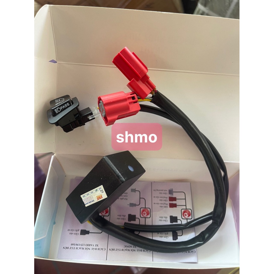 Mạch Tắt Đèn kèm công tắc Passing dành cho các dòng xe honda đời mới Ware,SH,Winner X,Lead,AirBlade,Vision, RSX..V.V