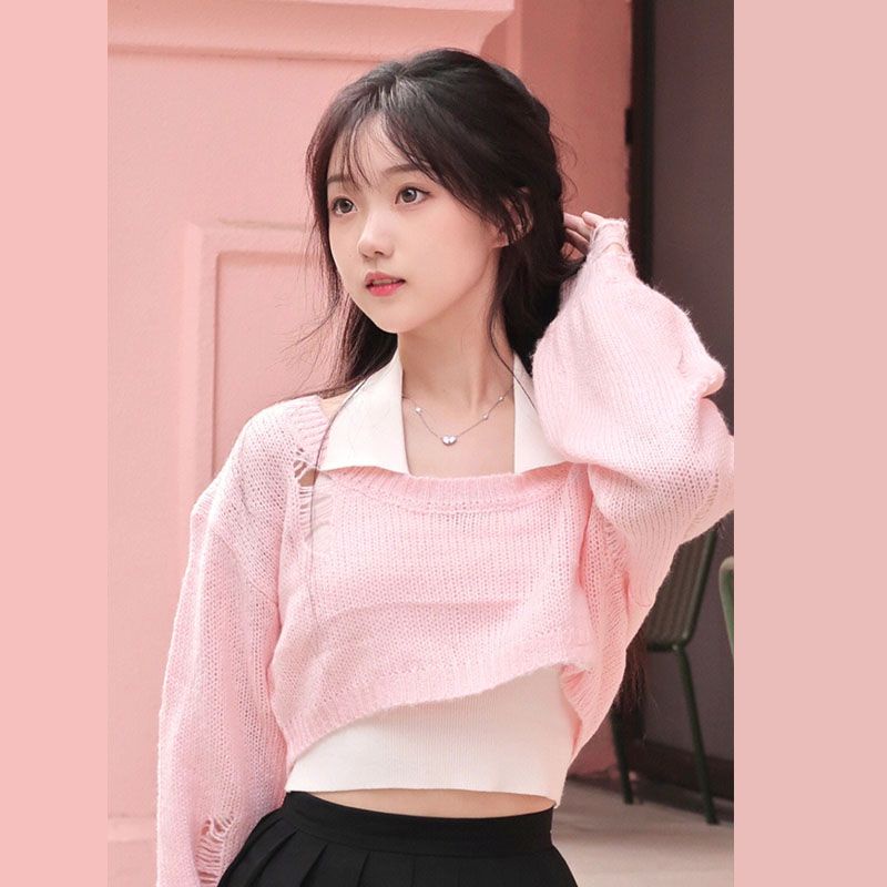 Áo Dệt Kim Ngắn Phong Cách Thời Trang Pháp Hàng Mới 2023 Dành Cho Nữ