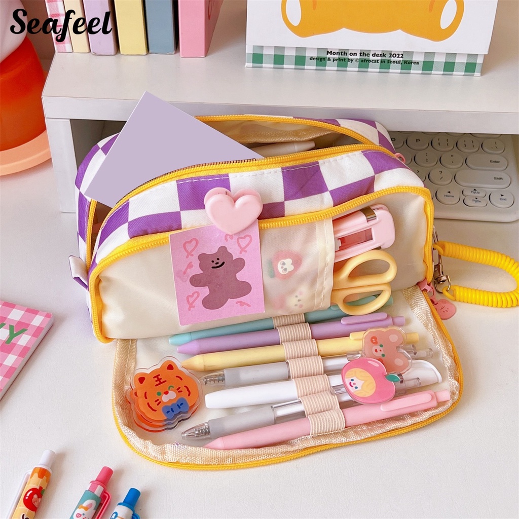 Túi Đựng Bút Chì Dày Dặn Chống Bụi Dễ Dàng Truy Cập Họa Tiết Biển