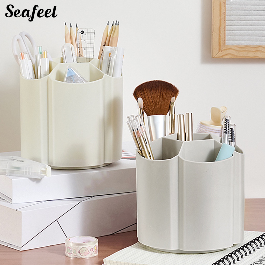 Giá Đỡ Bút Bi 6 Ngăn Xoay 360 Độ Tiện Dụng Cho Gia Đình