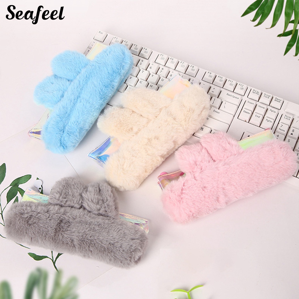 Túi Đựng Bút Hình Thỏ Nhồi Bông Dễ Thương Sáng Tạo