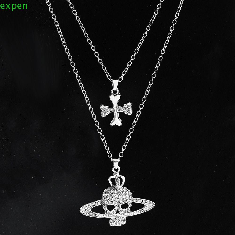 Vòng cổ Mặt Đầu Lâu Phong Cách Punk Hip Hop Cá Tính Cho Nam Và Nữ