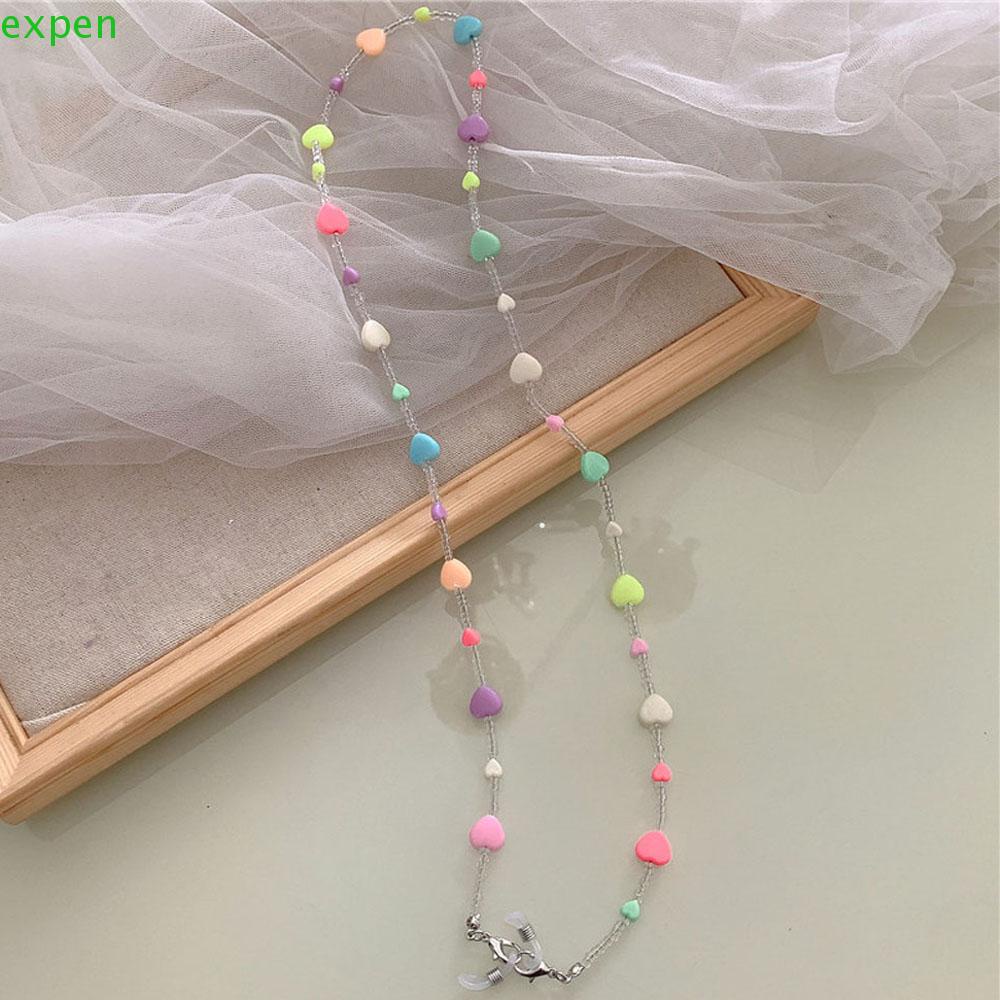 EXPEN Dây Đeo Mắt Kính Bằng Nhựa Acrylic Màu Cầu Vồng Xinh Xắn Cho Nữ