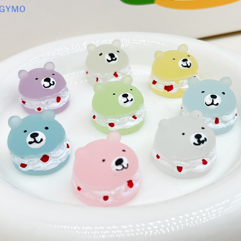 Bộ 2 Mô Hình Gấu Bằng Nhựa Resin Dạ Quang Trang Trí Sân Vườn