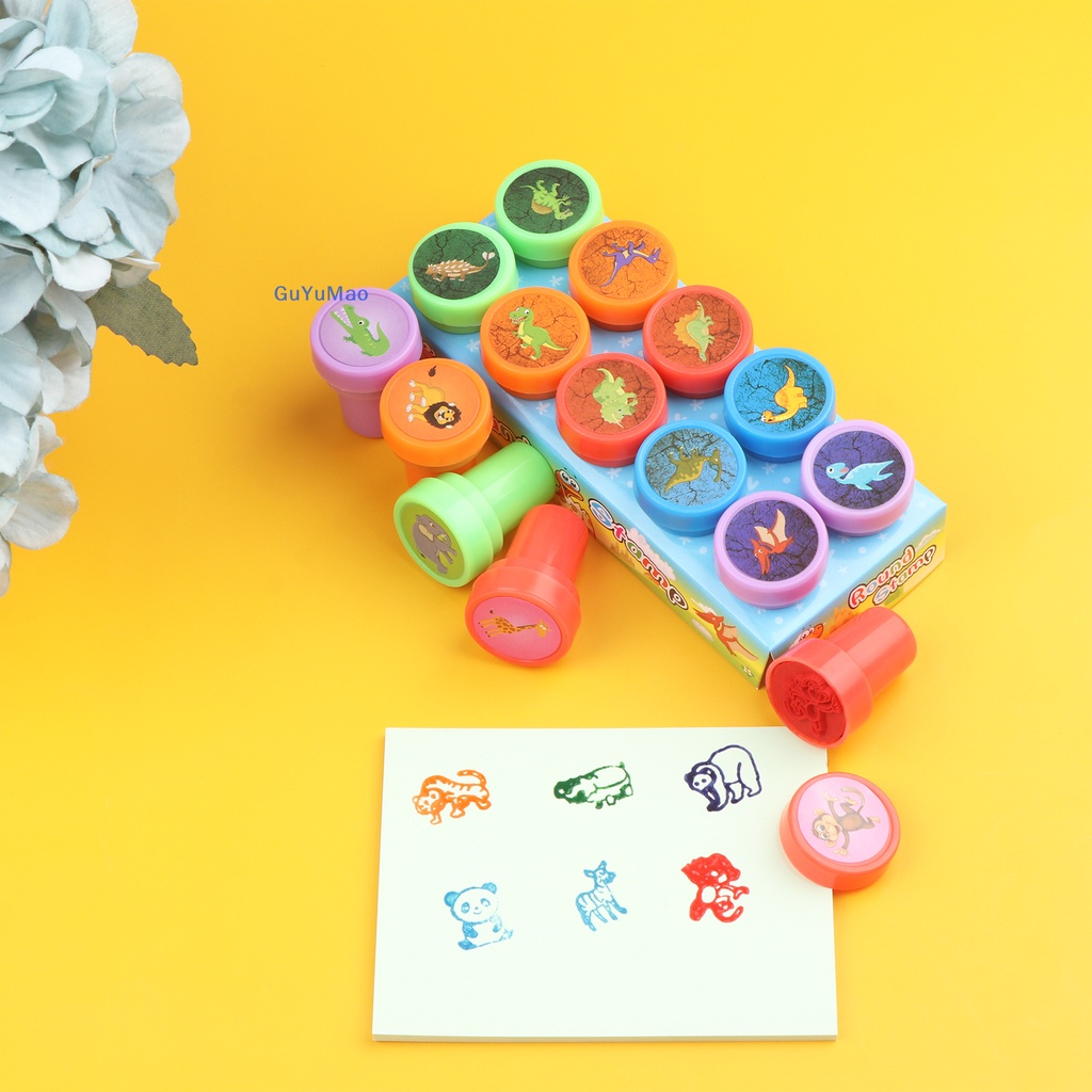 Bộ 30 Con Dấu Tự Dính Hình Động Vật Hoang Dã