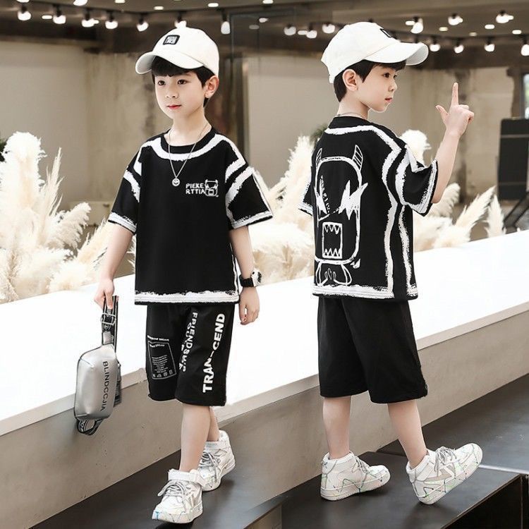 Set Áo Thun Tay Ngắn Và Quần Lửng Mỏng Phong Cách Mới 2023 Dành Cho Bé Trai