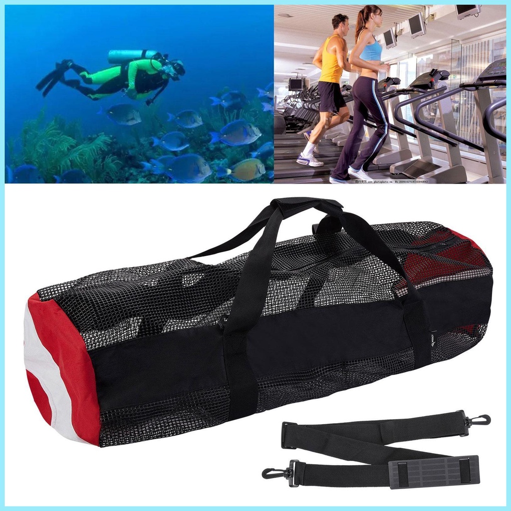 Túi Lưới Lặn Biển Dày Dặn Có Khóa Kéo Có Thể Gấp Gọn Tiện Dụng