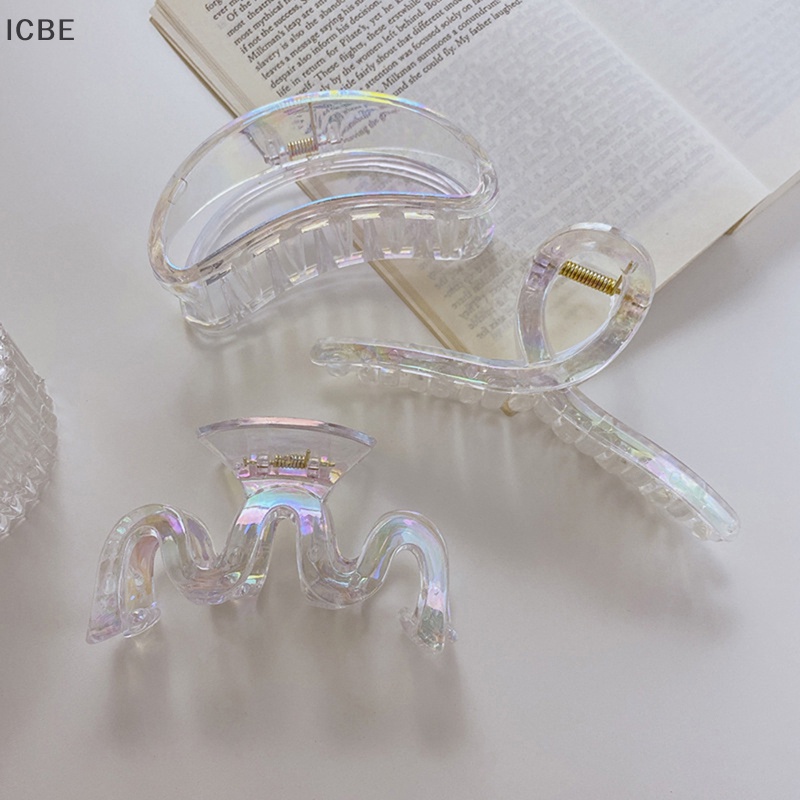 Kẹp Tóc Càng Cua Màu Laser Gradient Ngọt Ngào Thời Trang Mùa Hè Cho Nữ