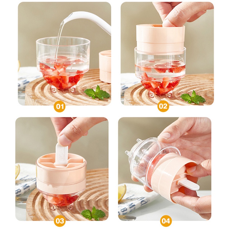 Khuôn Làm Kem Que Hình Kẹo Mút Nhiều Màu Sắc - YKD