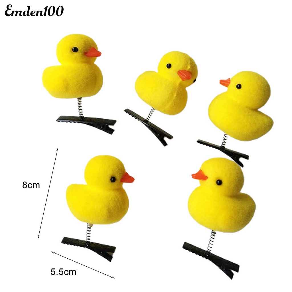Set 5 Kẹp Tóc Hình Chú Vịt Dễ Thương Cho Bé