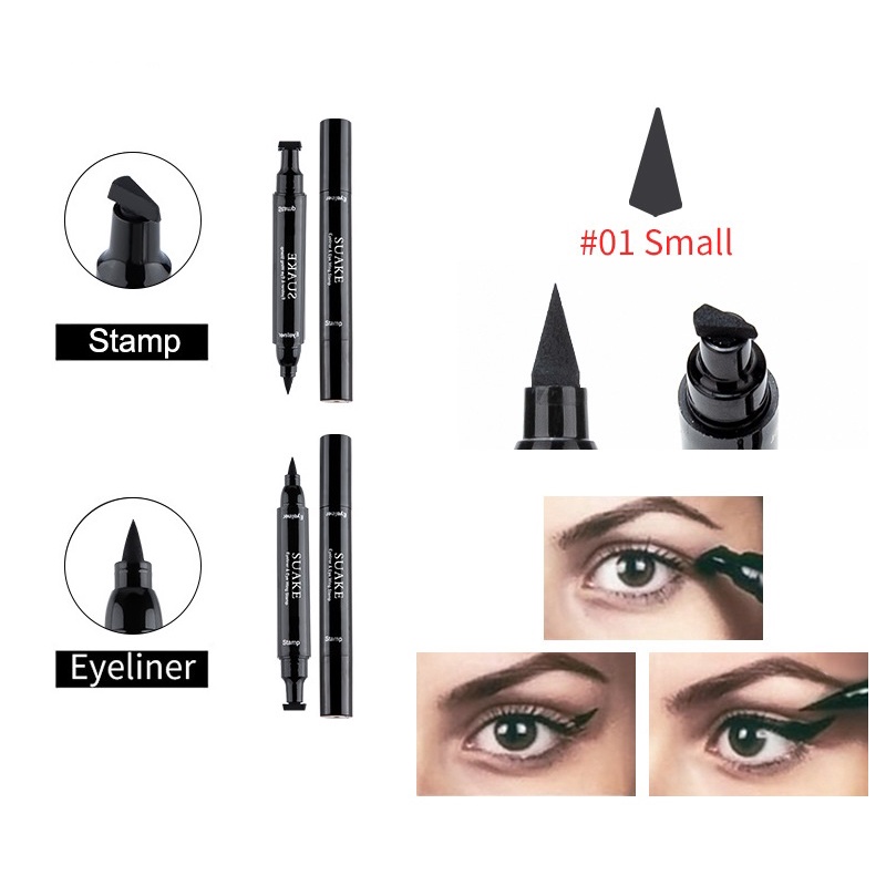 SUAKE~Bút Kẻ Mắt 2 đầu có đầu khuôn tam giác dễ vẽ cho người mới bắt đầu ~My Delwyn~