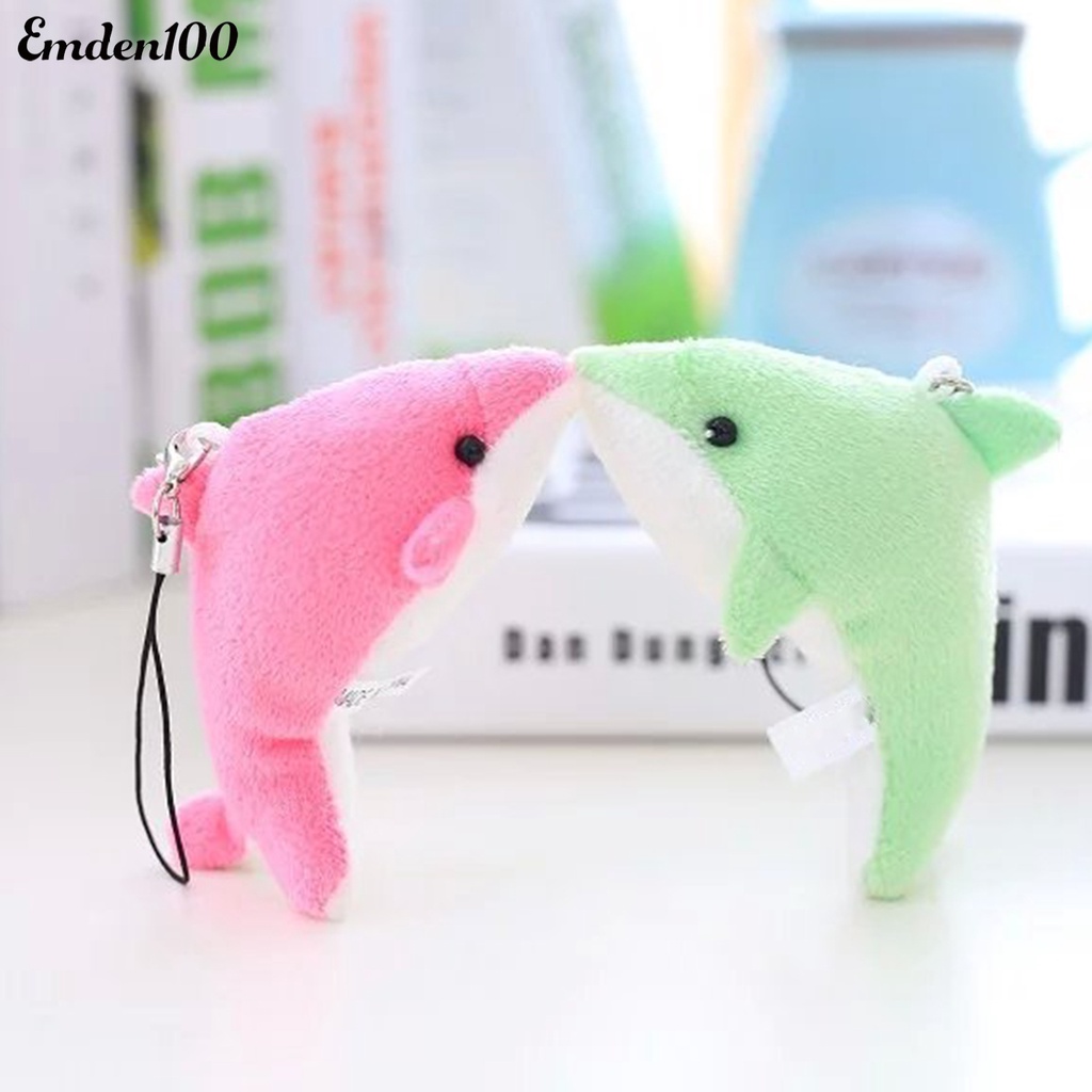 Thú Nhồi Bông Hình Cá Heo 3D 7.5cm Mềm Mại Trang Trí Ba Lô