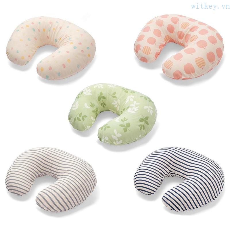 Gối Cotton Hình Chữ U Đa Năng Hỗ Trợ Mẹ Chăm Sóc Bé