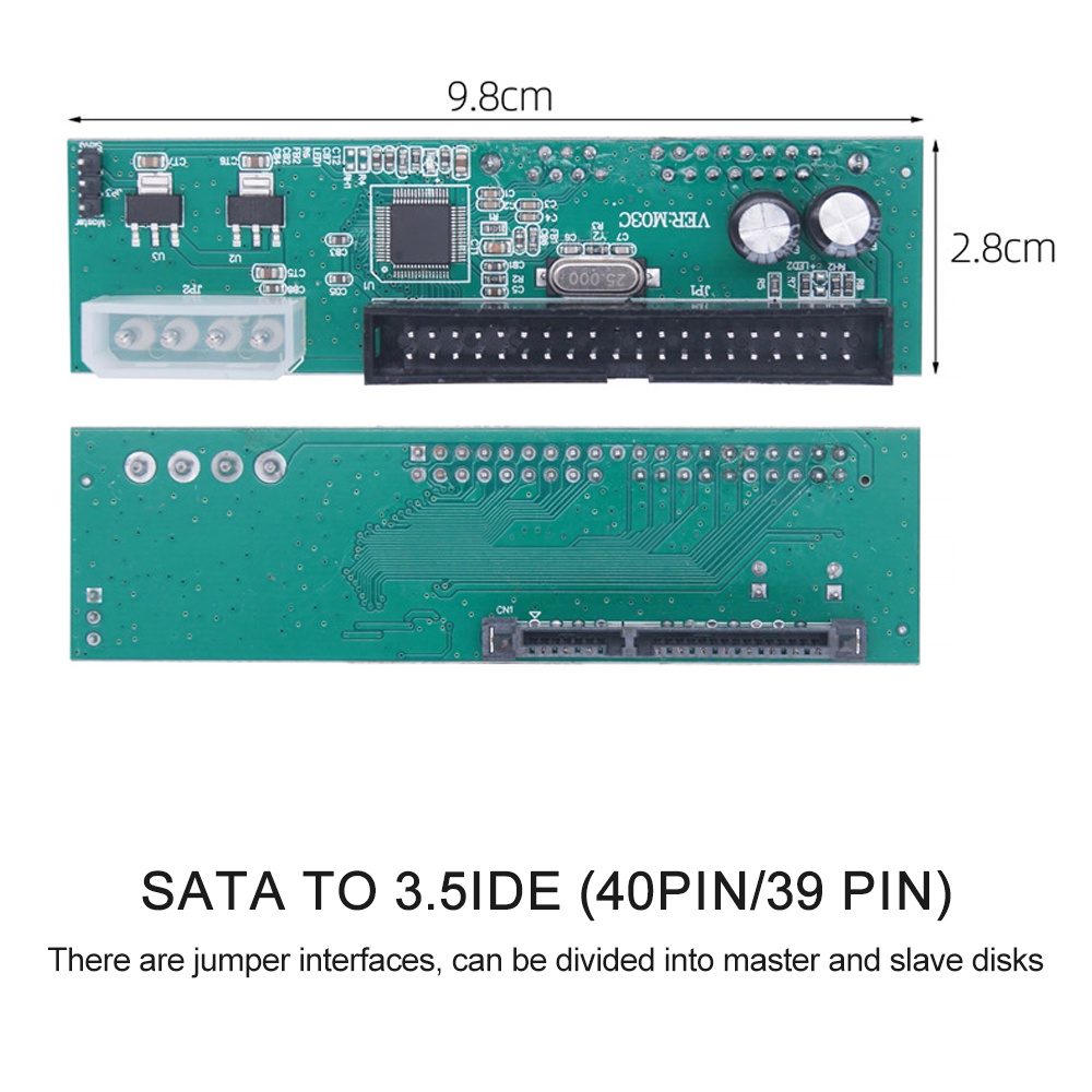 Card Chuyển Đổi Từ Ổ Cứng Pcbfun Sata Sang Cổng 3.5inch Ide 40-pin