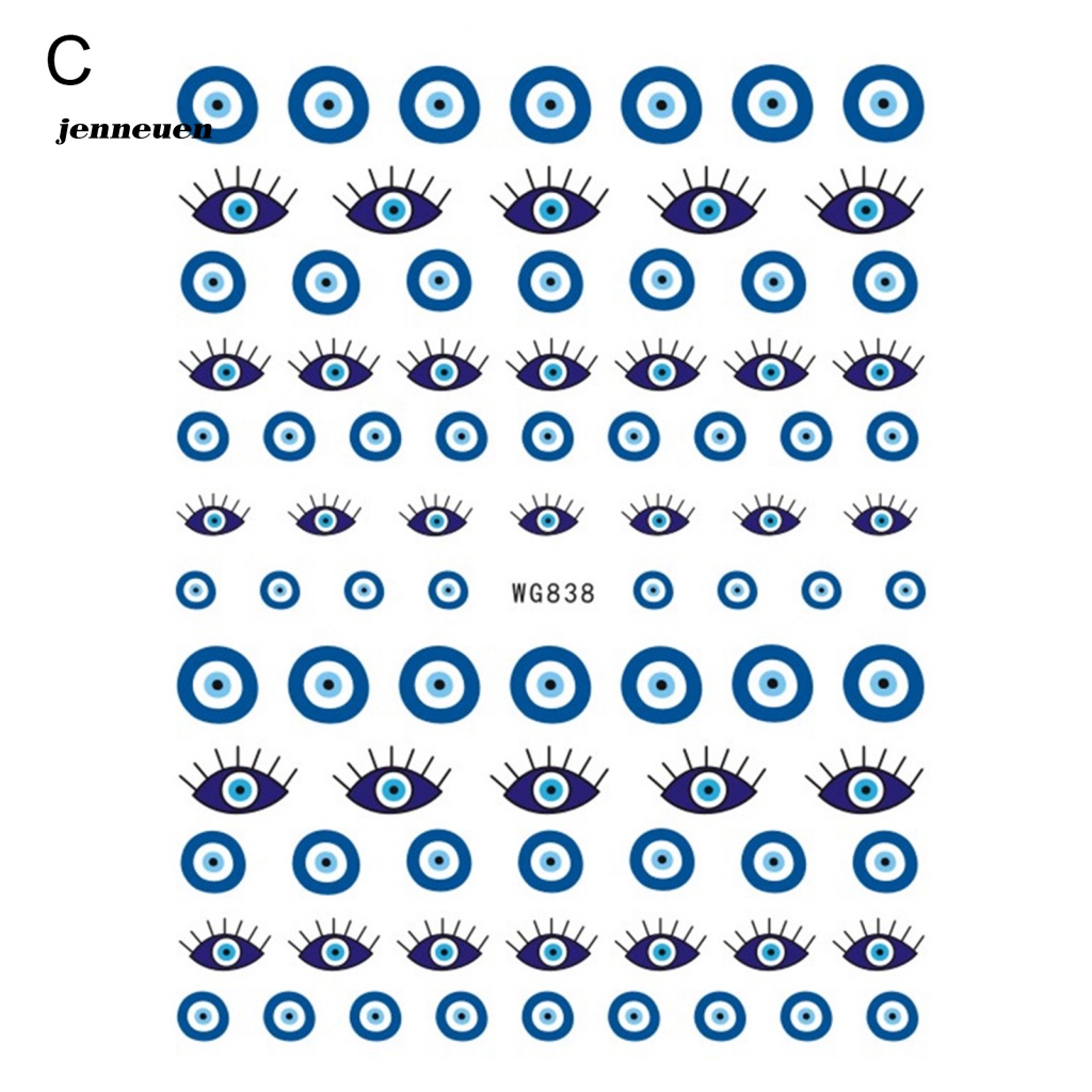 Đề Can Dán Móng Tay Nhiều Màu Sắc Họa Tiết Mắt Thời Trang Quyến Rũ Cho Nữ
