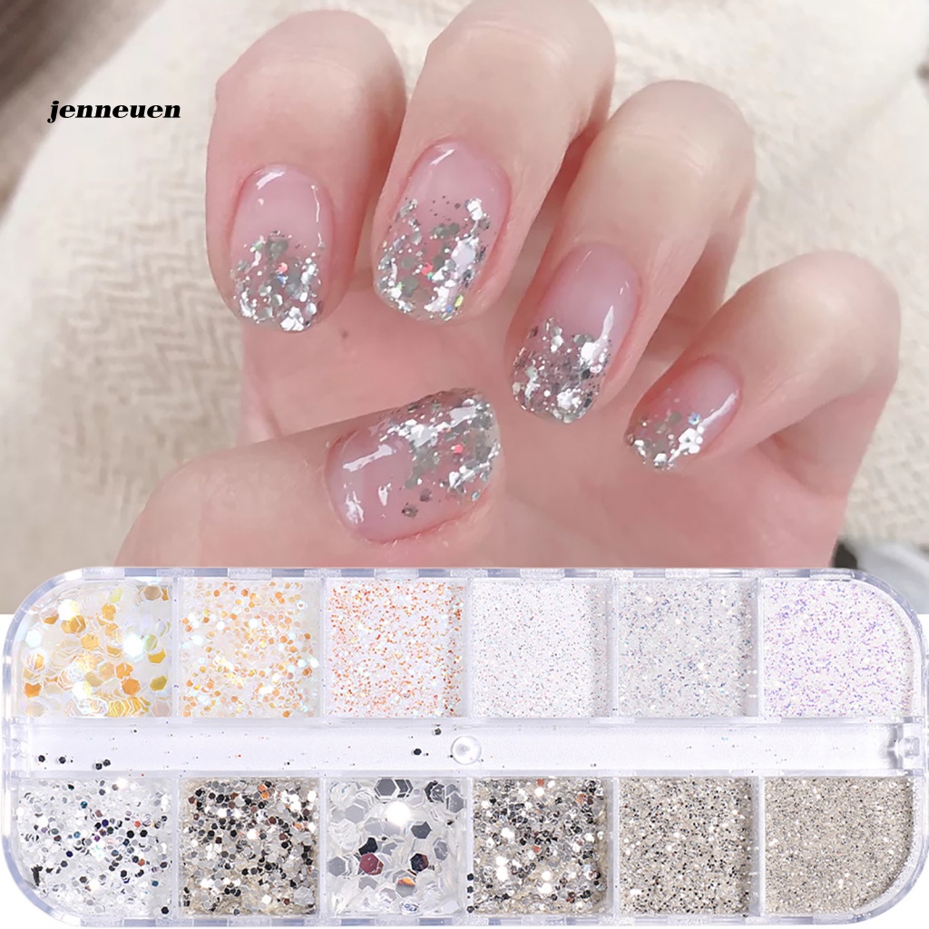 Hộp Sequin Phản Quang Dùng Trang Trí Móng Tay Chất Lượng Cao