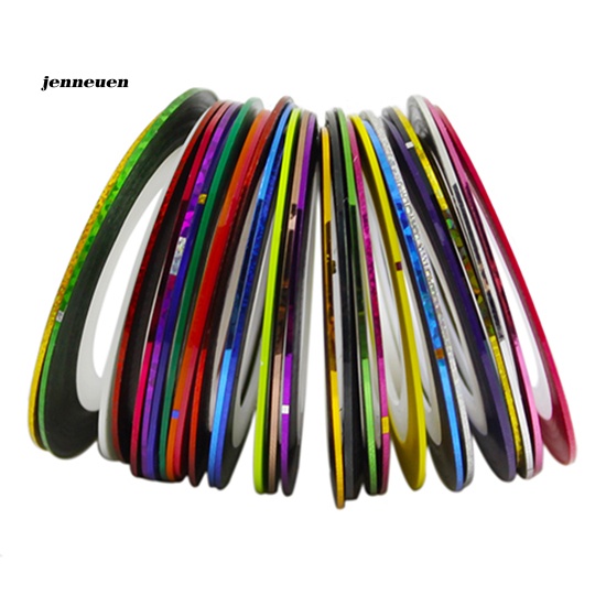 Set 30 Cuộn Băng Keo Nhiều Màu Sắc Dùng Trang Trí Móng Tay Nghệ Thuật DIY