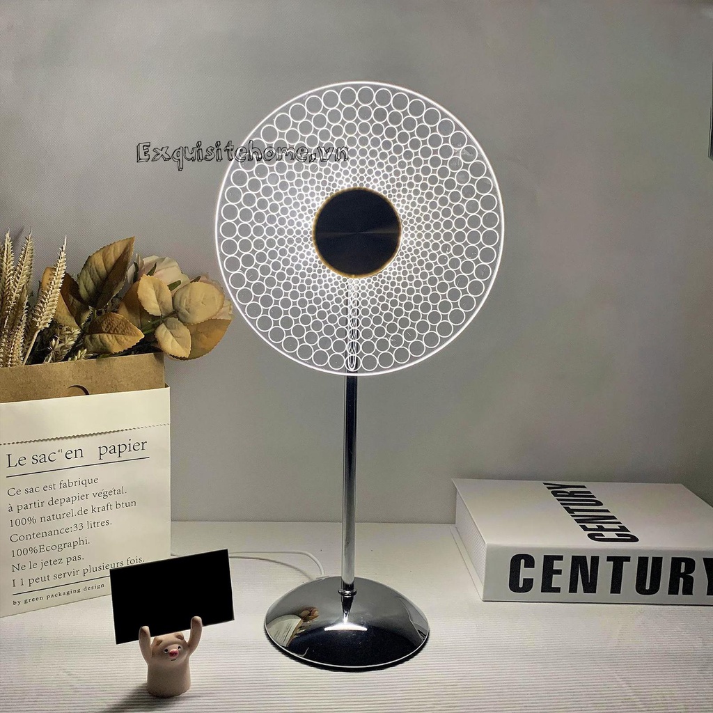 Đèn Để Bàn 3 Màu 6W Hình Hoa Hướng Dương Bằng Acrylic Có Thể Điều Chỉnh Độ Sáng 6W