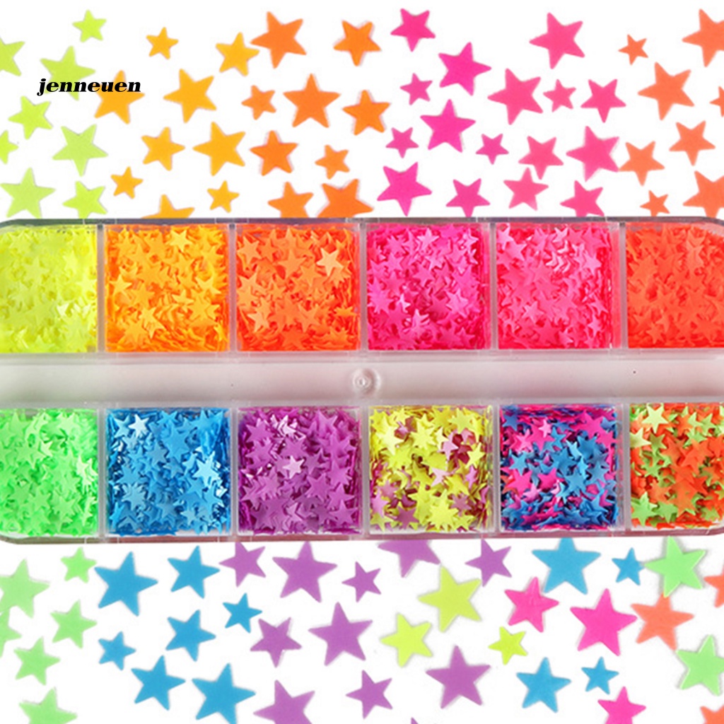 1 Hộp Hạt Charm Màu Sắc Tươi Sáng Trang Trí Móng Tay