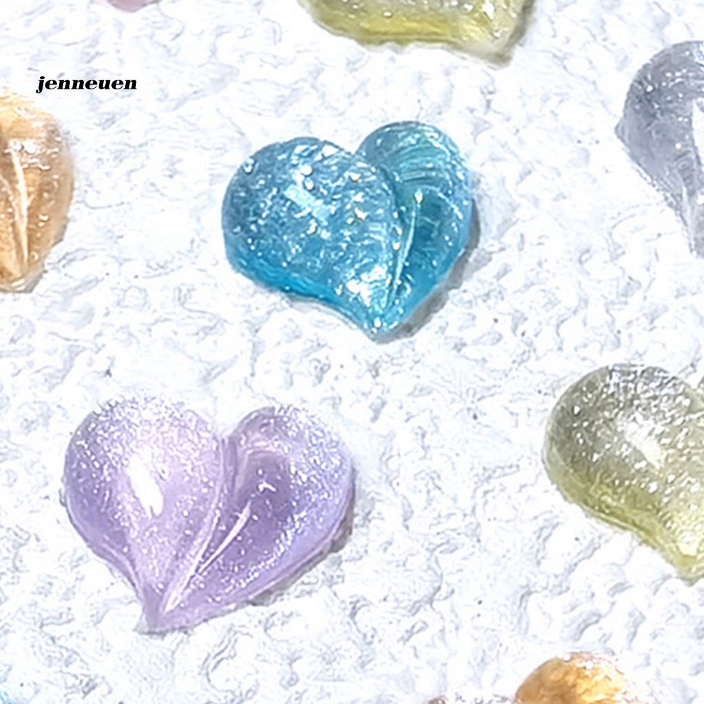 Set 50 Phụ Kiện Trang Trí Móng Tay Mini Hình Ngôi Sao / Trái Tim / Trái Tim Tinh Tế Cho Nữ Charms