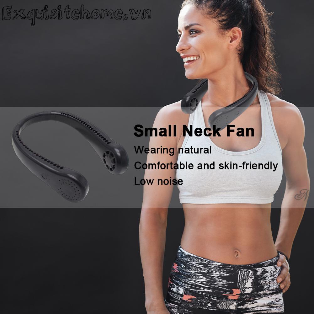 Quạt Điện Làm Mát Mini 1200mAh Đeo Cổ Di Động Cho Nhà Ở / Văn Phòng / Trường