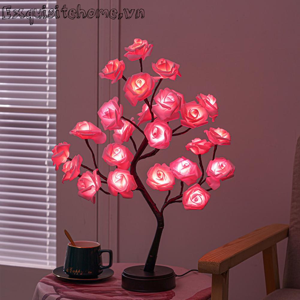 Bộ 2 Đèn Led 24 Bóng Hình Hoa Hồng 5000LM