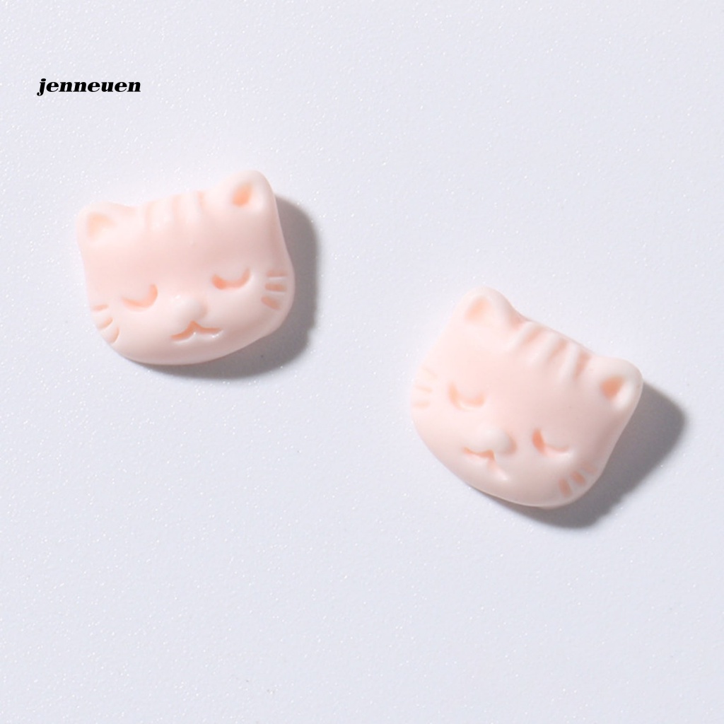 Bộ 30 Phụ Kiện Trang Trí Móng Tay Hình Đầu Mèo Màu Sắc Ngọt Ngào