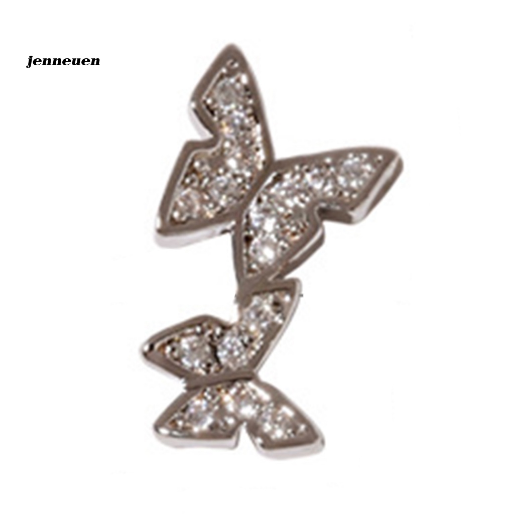 Hộp Phụ Kiện Trang Trí Móng Hình Bướm Màu Sắc Vàng / Bạc Thời Trang Dành Cho Nữ