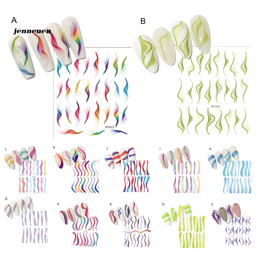 Miếng Dán Trang Trí Móng Tay Siêu Mỏng Họa Tiết Dập Nổi Xinh Xắn