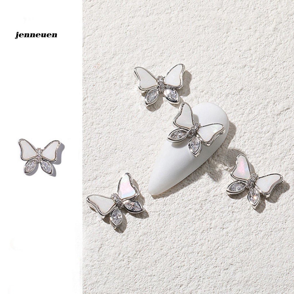 Set 2 Phụ Kiện Trang Trí Móng Tay Hình Bướm Trọng Lượng Nhẹ Thời Trang DIY