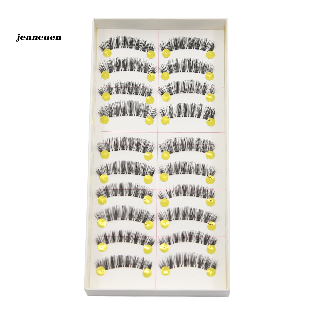 Set 10 Cặp Lông Mi Giả Dài Tự Nhiên Handmade Dành Cho Trang Điểm