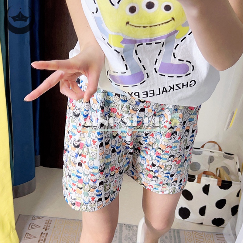 Bộ Đồ Ngủ Ngắn Y2k In Họa Tiết Hoạt Hình Phong Cách Harajuku Hàn Quốc Cho Nữ