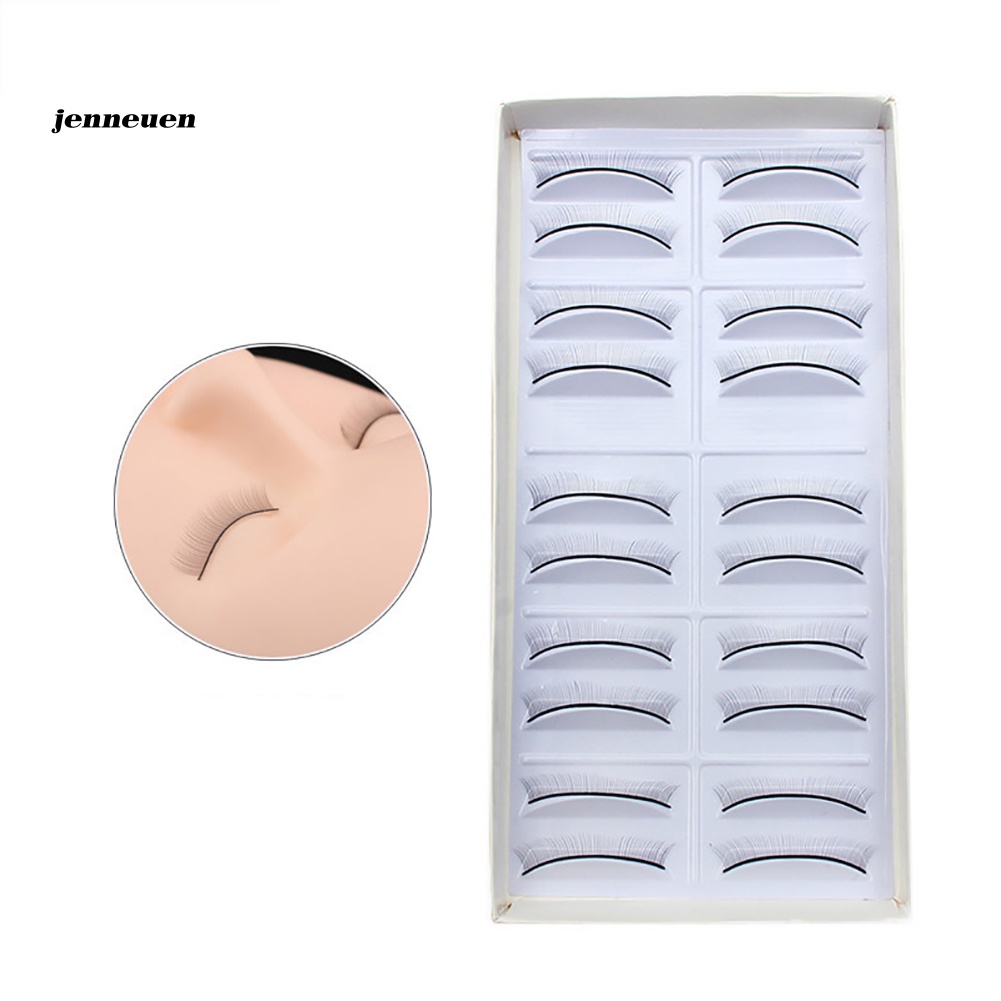 Set 10 Cặp Lông Mi Giả Bằng Sợi Nhân Tạo Tự Dính Dành Cho Luyện Tập Trang Điểm