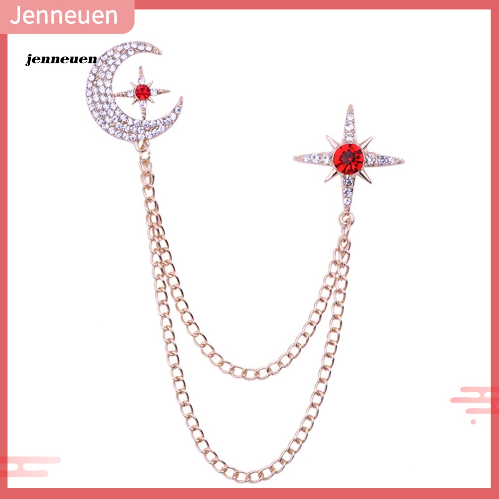 Trâm Cài Áo Hình Ngôi Sao / Mặt Trăng Bằng Hợp Kim Thời Trang Sang Trọng