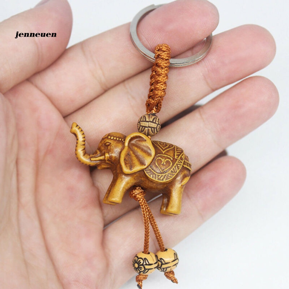 Móc Khóa Hình Chú Voi May Mắn Bằng Nhựa Resin Giá Đỡ