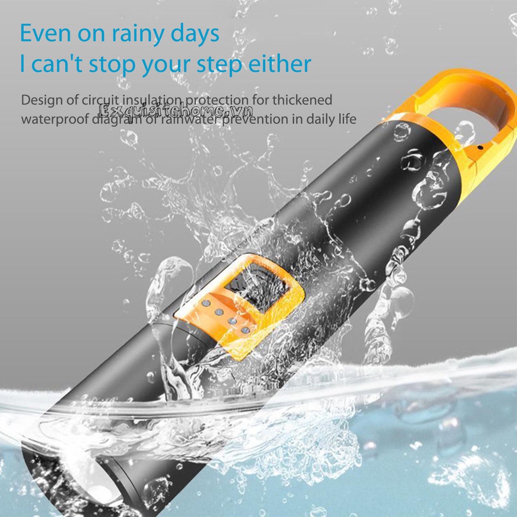 Móc Khóa Đèn Pin Mini USB Type-C 3 Chế Độ Tiện Dụng