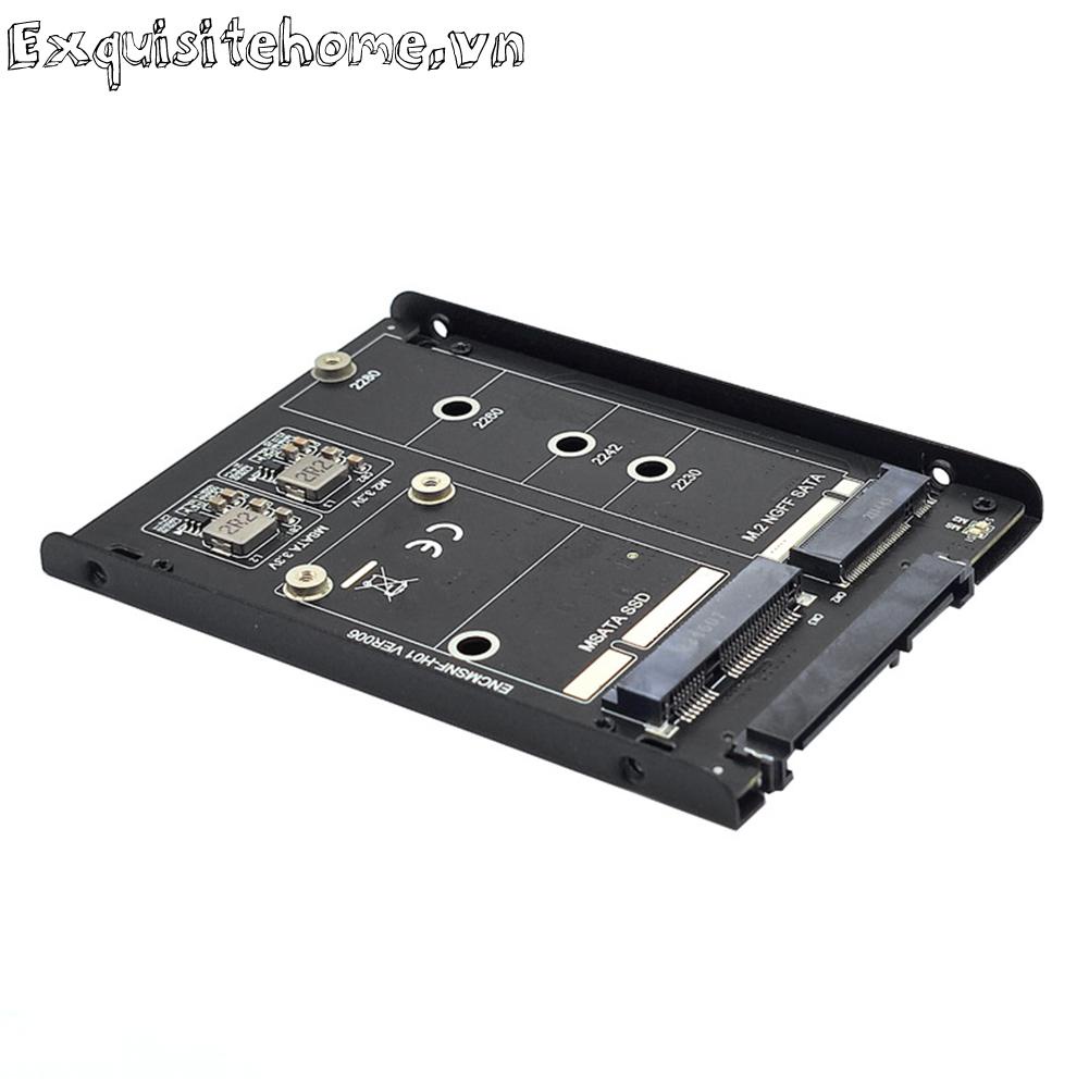 Card Chuyển Đổi M.2 NGFF + mSATA Sang SATA 3.0 6Gbps SSD