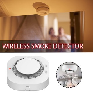 Thiết bị phát hiện khói không dây 433mhz cảnh báo cháy chạy bằng pin có chỉ báo LED