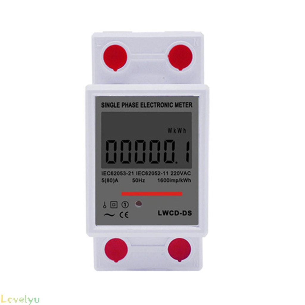 ⭐24H SHIPING ⭐Single-phase Electronic Meter Guide Rail LCD Display Energy Meter AC 220V 5-80 A