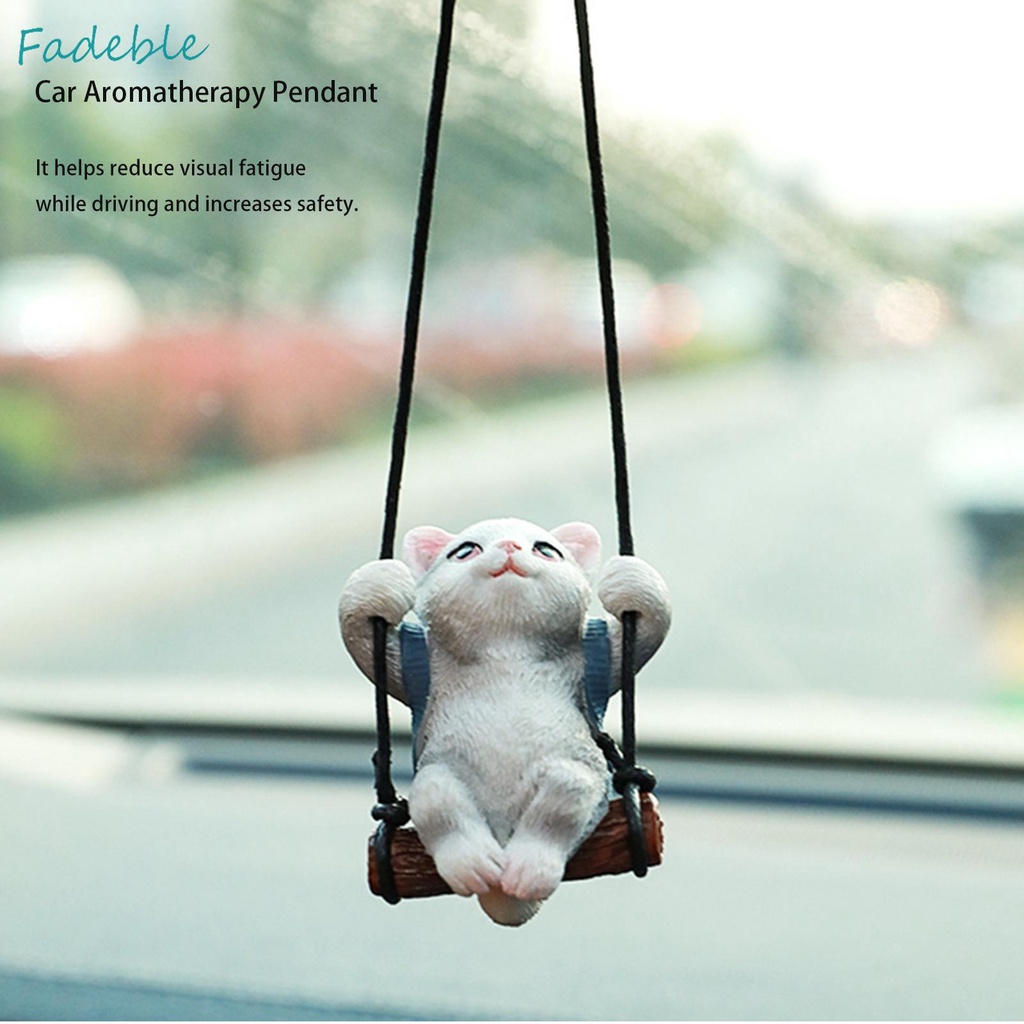 Phụ Kiện Treo Trang Trí Nội Thất Xe Hơi Hình Mèo Bằng Nhựa Resin Có Hương Thơm