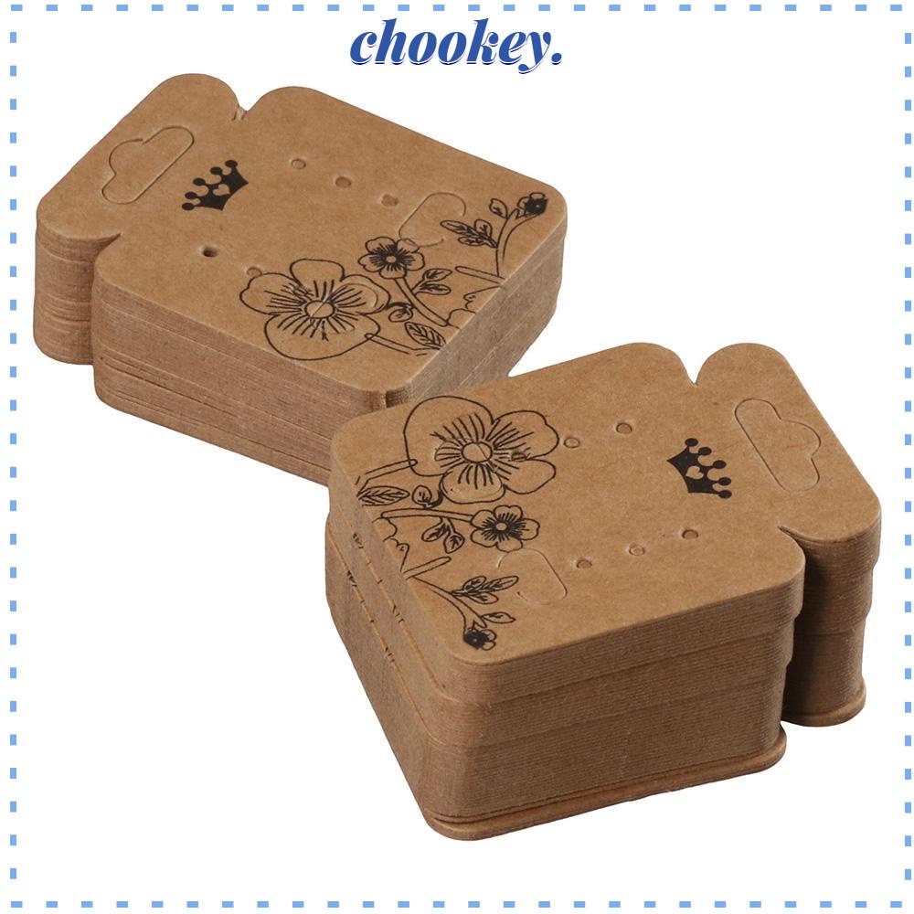 Thẻ Giấy Kraft Màu Khaki Dùng Trưng Bày Trang Sức Bông Tai Tiện Lợi