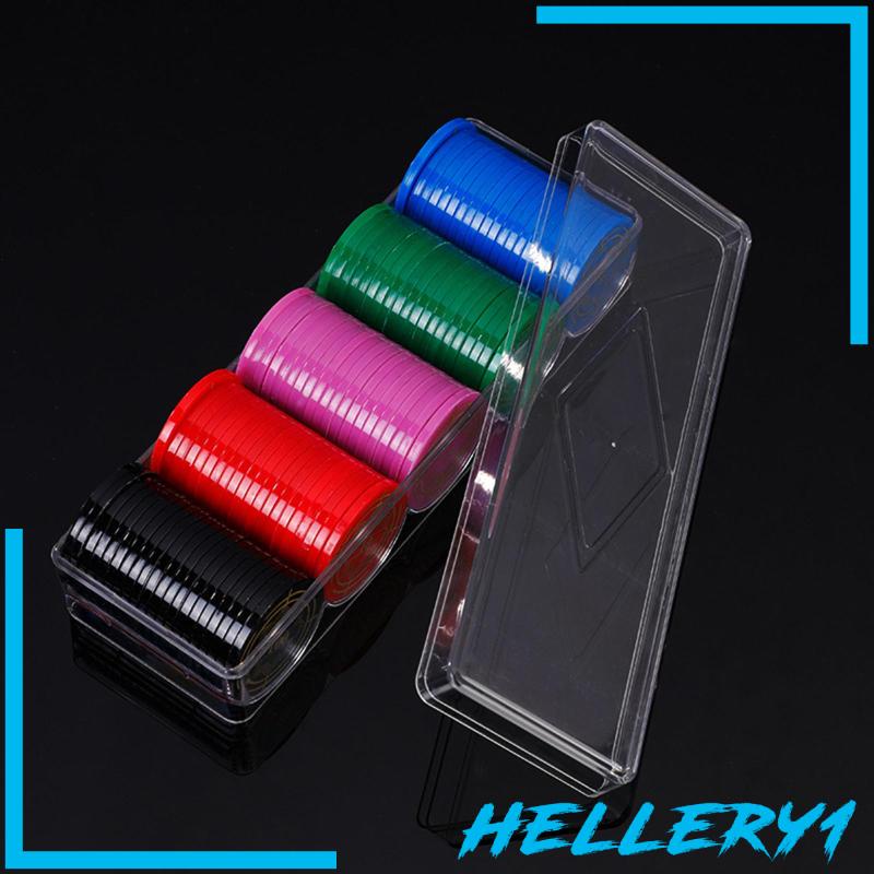 Hộp Đựng 100 Chip Trong Suốt Bằng Acrylic 5 Ngăn Chống Bụi Tiện Dụng