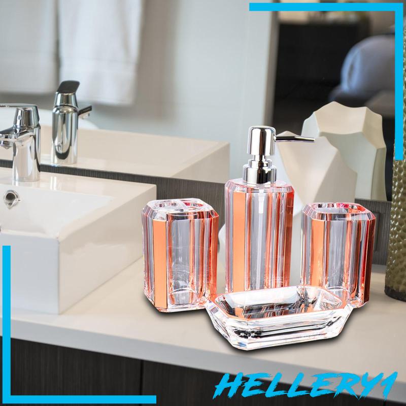 Set 4 Bình Đựng Xà Phòng Trong Suốt Trang Trí Nhà Tắm