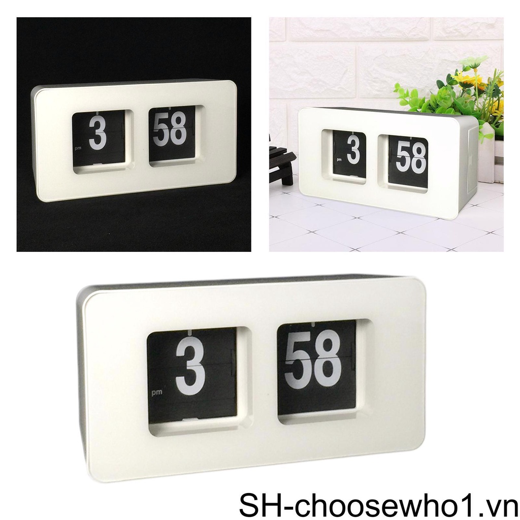 Đồng Hồ Treo Tường Kỹ Thuật Số Tự Động Quét Yên Tĩnh Màu Đen