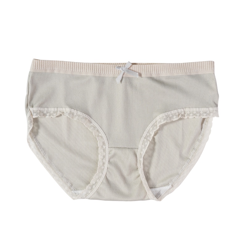 Quần Lót Cotton Không Đường May Lưng Vừa Màu Sắc Ngọt Ngào Thoáng Khí Cho Nữ