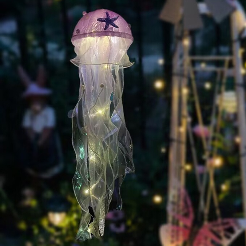 Đèn Lồng Họa Tiết Sứa Biển Nhiều Màu Di Động Trang Trí Phòng Ngủ Cho Bé