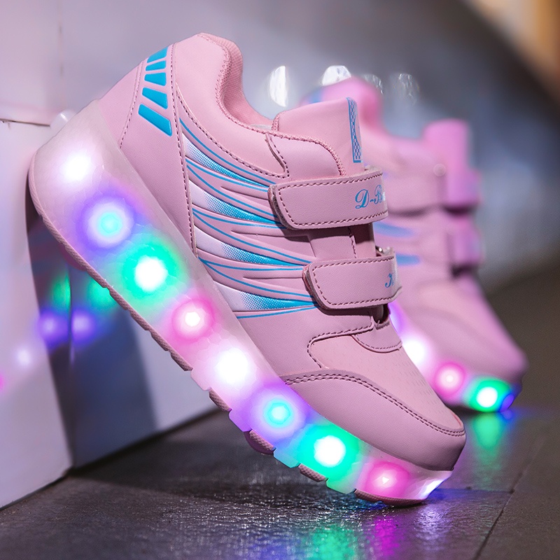 Giày Trượt Patin Có Đèn LED Phát Sáng Size Lớn 27-43 Cho Người Lớn Và Trẻ Em Thanh Lăn Đơn Chuyên Dụng Cho Ván Trượt