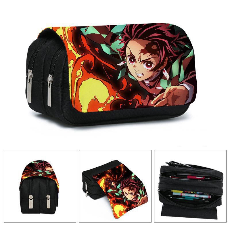 Túi Đựng Bút Họa Tiết Hoạt Hình Demon Slayer Kimetsu no Yaiba Độc Đáo