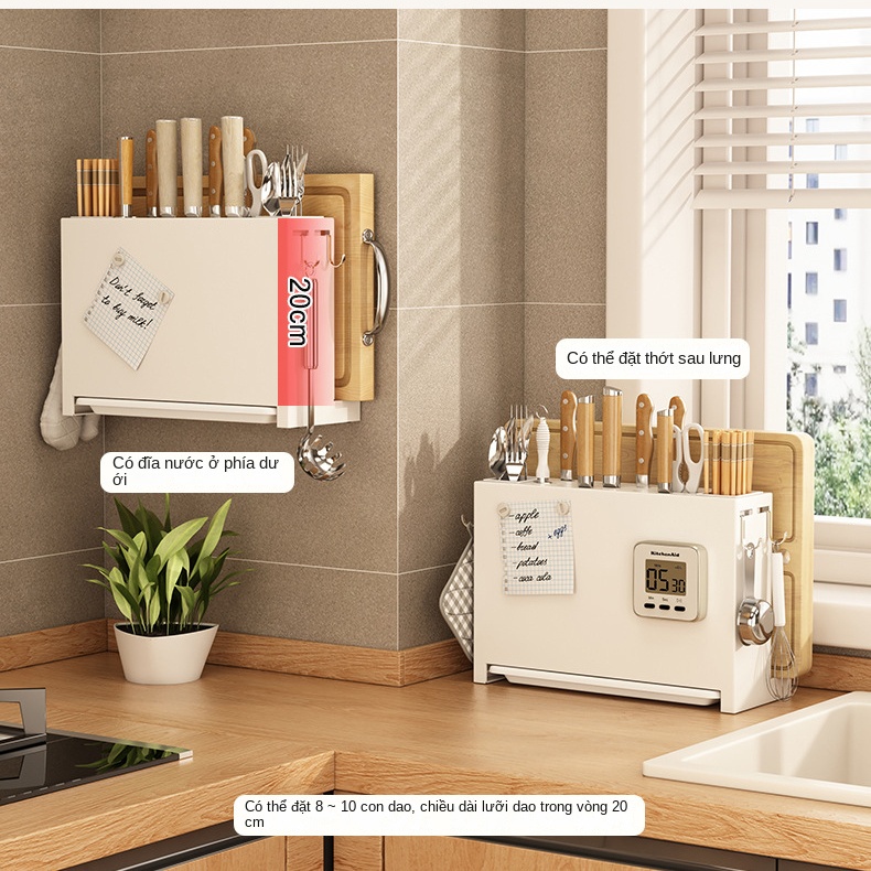 Kệ Để Dao Gắn Tường Đa Năng Tiện Dụng Cho Nhà Bếp