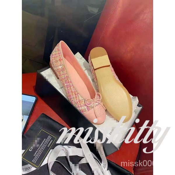 Giày Múa Ba Lê Đế Bằng Mũi Tròn Đính Nơ Màu Sắc Xinh Xắn Thời Trang Cho Nữ